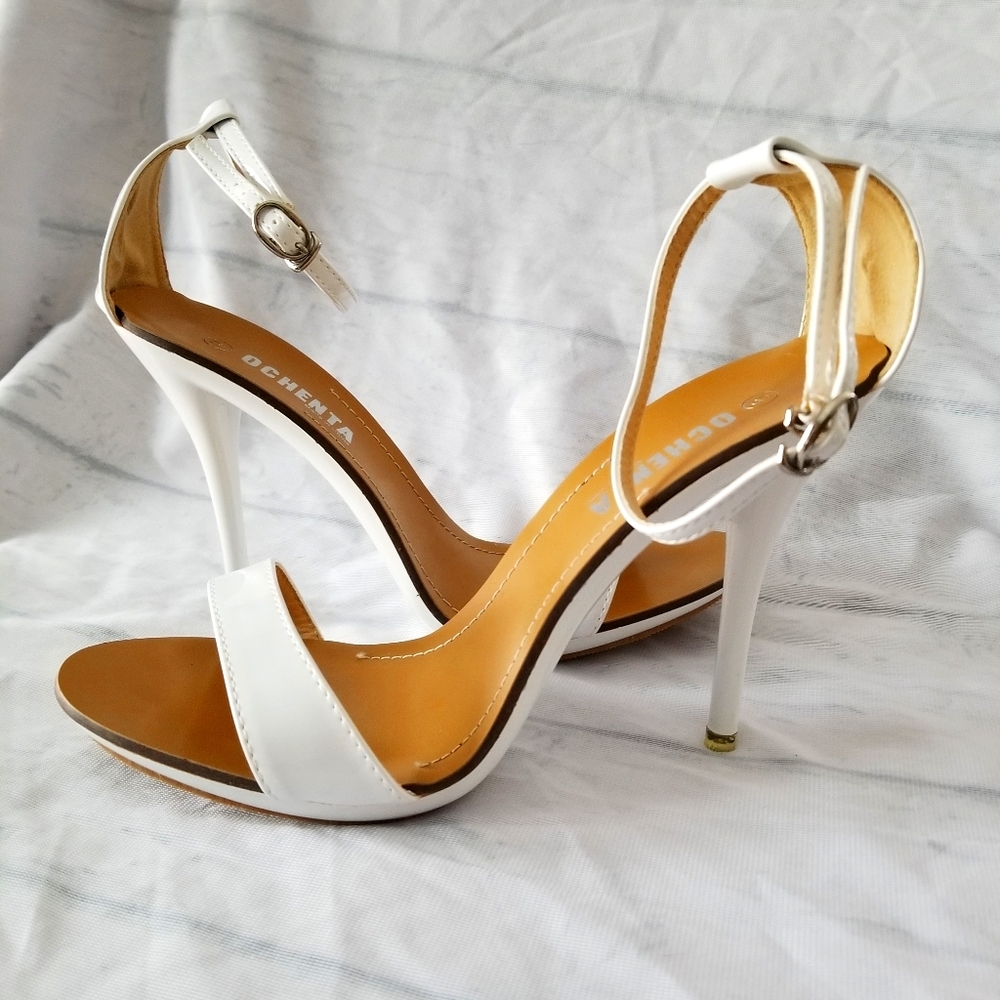 Ochenta women's ankle strap stiletto high heel